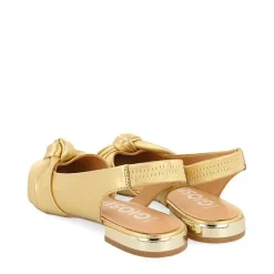 Gioseppo Bailarinas<Bailarinas Sin Tacon Piel Dorada Con Detalle Nudo Para Mujer Iballe