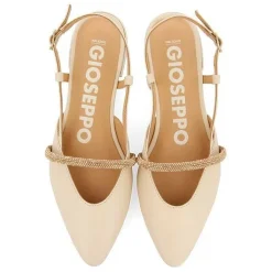 Gioseppo Fiesta<Bailarinas Slip-On De Piel Con Detalle Joya En Blanco Rojo Para Mujer Godrano