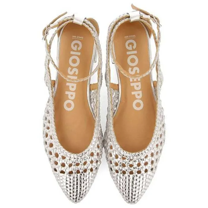 Gioseppo Bailarinas<Bailarinas Trenzadas Plata Para Mujer Dell