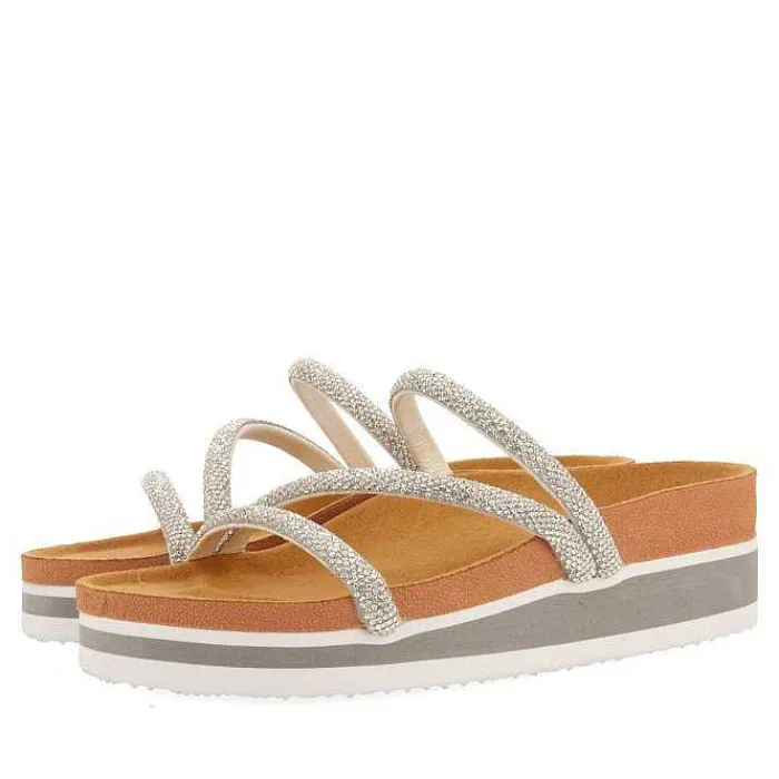 Gioseppo Chancletas<Bencovac Sandalias De Mujer Estilo Bio Con Tiras De Strass