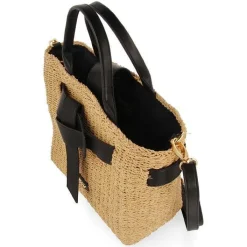 Gioseppo Bolsas De Mano<Bolso Bandolera De Rafia Con Lazo Y Detalles GrekAños Negro