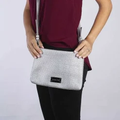 Gioseppo Fiesta<Bolso Bandolera Plata Con Trenzado Morvah