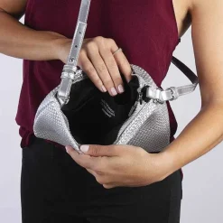 Gioseppo Fiesta<Bolso Bandolera Plata Con Trenzado Morvah