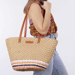 Gioseppo Bolsas De Mano<Bolso De Mujer Andelu De Paja Natural De Rafia Multicolor
