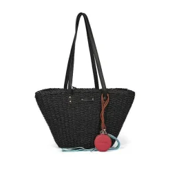 Gioseppo Bolsas De Mano<Bolso De Mujer Glenic De Paja De Rafia Negro