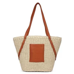 Gioseppo Bolsas De Mano<Bolso De Mujer Rialma De Paja De Rafia Color Tostado