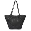 Gioseppo Bolsas De Mano<Bolso De Mujer Rialma De Paja De Rafia Negro