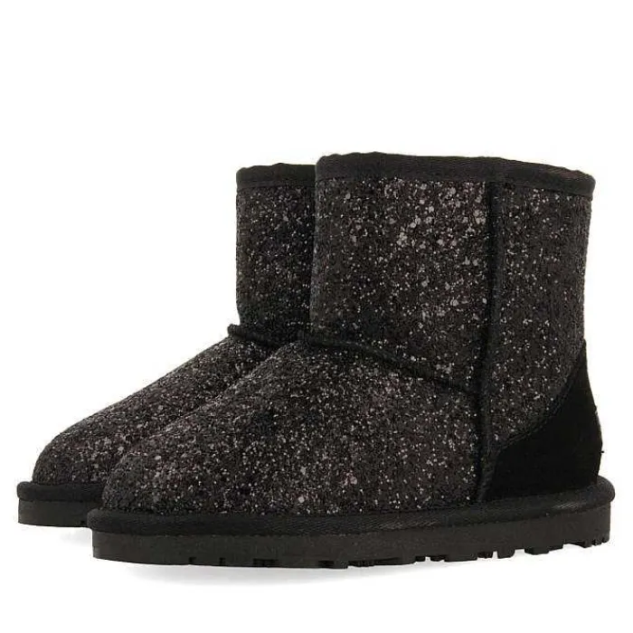Gioseppo Niñas |Botas Y Botines<Botas De Borrego Negro Brillo Infantil Tranoy