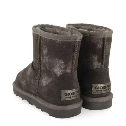 Gioseppo Niñas |Botas Y Botines<Botas De Nina Virrat De Borrego Gris Metalizado Serraje