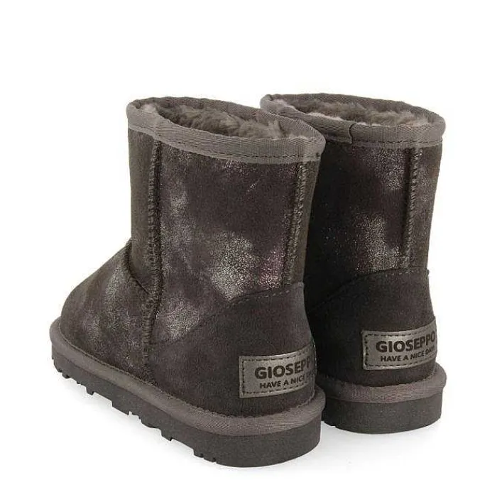 Gioseppo Niñas |Botas Y Botines<Botas De Nina Virrat De Borrego Gris Metalizado Serraje
