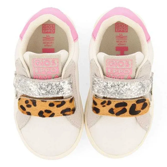 Gioseppo Bebe |Sneakers Bebe Nina<Brasles Baby Zapatillas Blancas Con Detalles Brillantes Y Animal Print