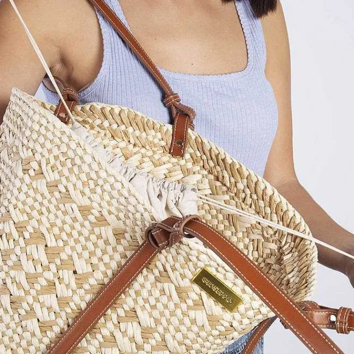 Gioseppo Bolsas De Mano<Cesta Color Natural Con Contrastes Fowey