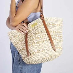 Gioseppo Bolsas De Mano<Cesta Color Natural Con Contrastes Fowey