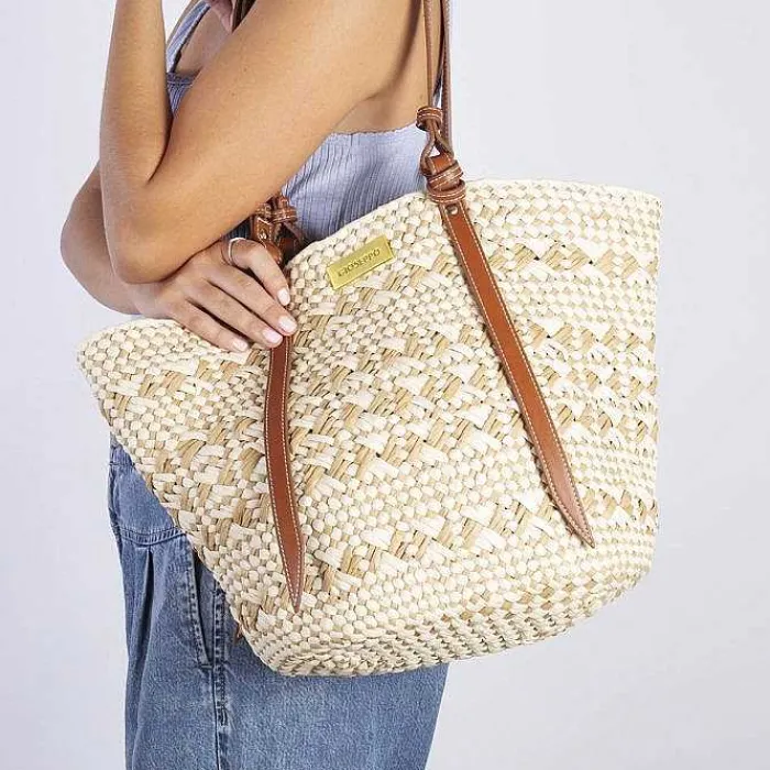 Gioseppo Bolsas De Mano<Cesta Color Natural Con Contrastes Fowey
