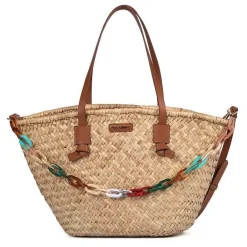 Gioseppo Bolsas De Mano<Cesta Color Piel Con Cadena Multicolor Destin