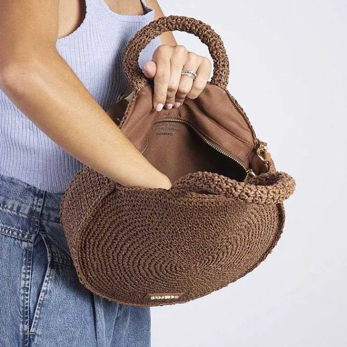 Gioseppo Bolsas De Mano<Cesta Redonda De Piel Trenzada Mims