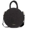 Gioseppo Bolsas De Mano<Cesta Tejida Redonda Negra Mims