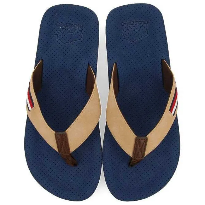 Gioseppo Chancletas<Chanclas Azul Marino Con Contraste De Colores Para Hombre Colton