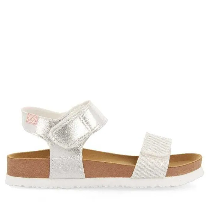 Gioseppo Niñas |Chancletas<Chanclas Bio Nina Blanco Y Plata Aransas