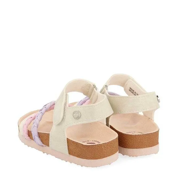 Gioseppo Niñas |Chancletas<Chanclas Bio Suela Multicolor Con Detalles Brillantes Y Trenzado De Rafia Para Nina Y Nino Delia