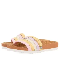 Gioseppo Niñas |Chancletas<Chanclas Bio Suela Multicolor Con Trenzado De Rafia Y Detalles Brillantes Para Nina Y Nino Katund