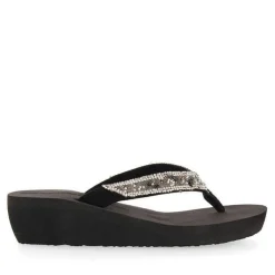 Gioseppo Chancletas<Chanclas Cuña Negras Para Mujer Mezzago