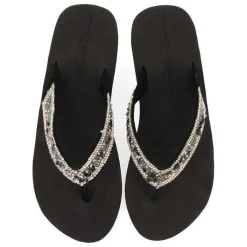Gioseppo Chancletas<Chanclas Cuña Negras Para Mujer Mezzago
