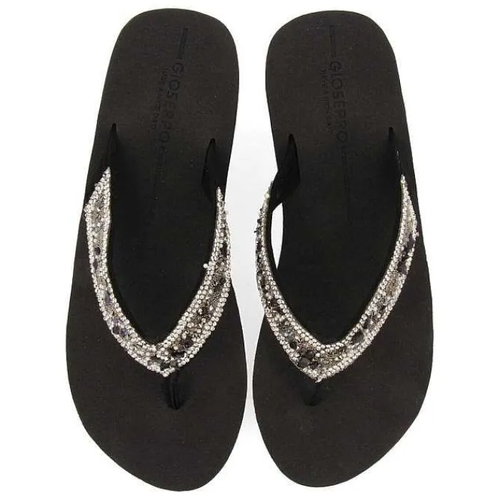 Gioseppo Chancletas<Chanclas Cuña Negras Para Mujer Mezzago