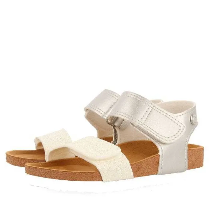 Gioseppo Niñas |Chancletas<Chanclas Suela Bio Blanca Y Plata Con Brillo Para Nina Y Nino Angwing