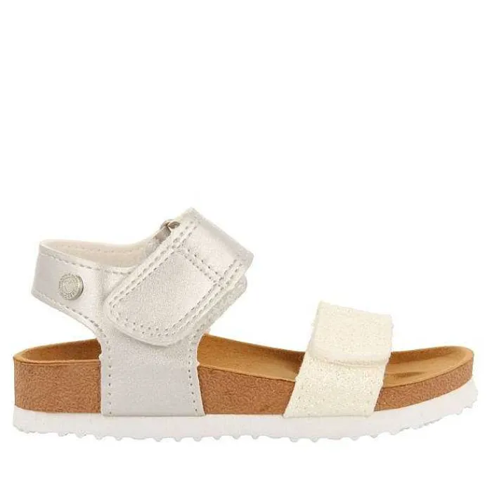 Gioseppo Niñas |Chancletas<Chanclas Suela Bio Blanca Y Plata Con Brillo Para Nina Y Nino Angwing