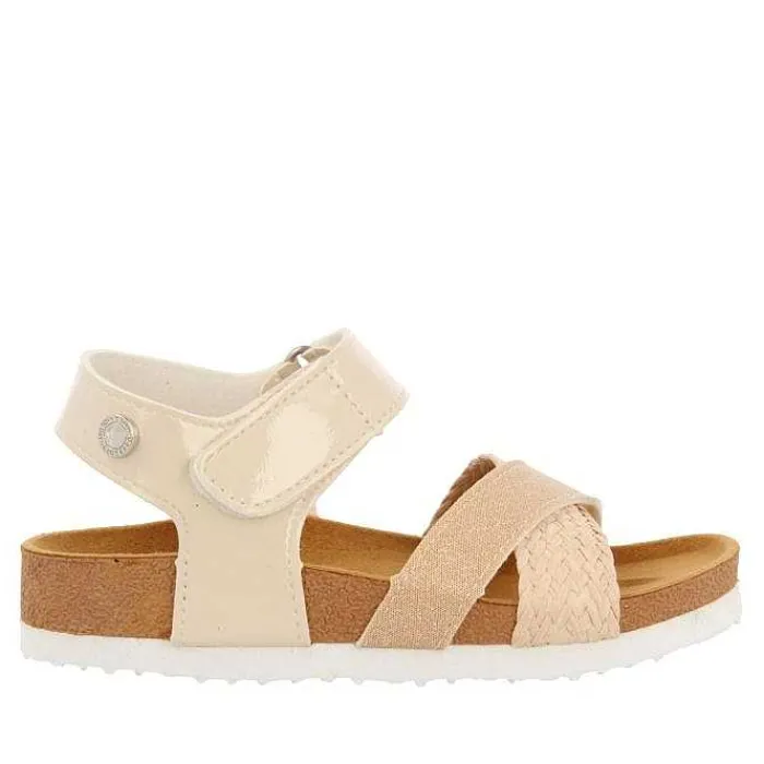 Gioseppo Niñas |Chancletas<Chanclas Suela Bio Color Nude Con Brillantes Y Trenzado De Rafia Para Nina Y Nino Bivona