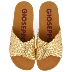 Gioseppo Chancletas<Cuñas De Mujer Turiacu Con Plantilla Y Tiras Trenzadas Doradas