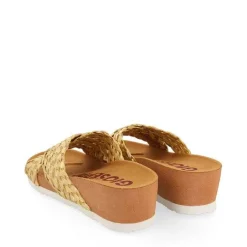 Gioseppo Chancletas<Cuñas De Mujer Turiacu Con Plantilla Y Tiras Trenzadas Doradas
