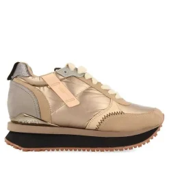 Gioseppo Zapatillas De Deporte De Cuña<Deportivas De Mujer Anif Monocromaticas Doradas Con Detalles Y Cuña Interior