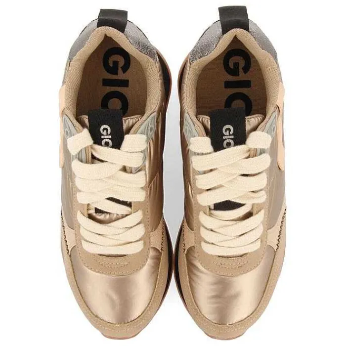Gioseppo Zapatillas De Deporte De Cuña<Deportivas De Mujer Anif Monocromaticas Doradas Con Detalles Y Cuña Interior
