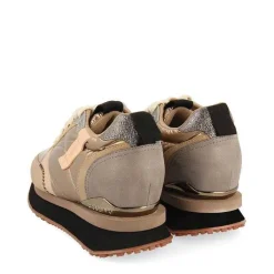 Gioseppo Zapatillas De Deporte De Cuña<Deportivas De Mujer Anif Monocromaticas Doradas Con Detalles Y Cuña Interior