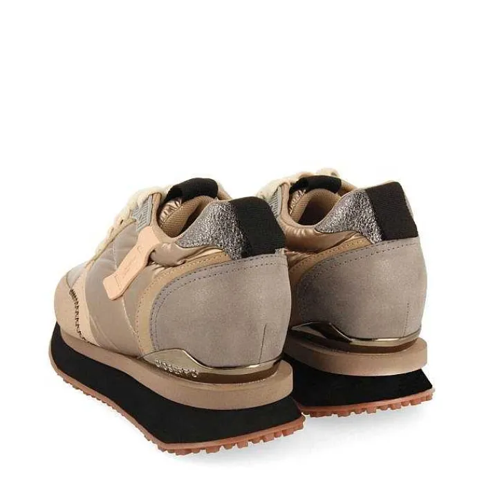 Gioseppo Zapatillas De Deporte De Cuña<Deportivas De Mujer Anif Monocromaticas Doradas Con Detalles Y Cuña Interior