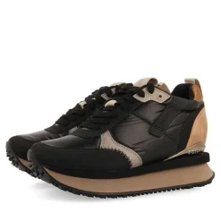 Gioseppo Zapatillas De Deporte De Cuña<Deportivas De Mujer Anif Monocromaticas En Color Negro Con Detalles Y Cuña Interior
