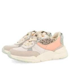 Gioseppo Niñas |Zapatillas<Deportivas De Nina Gigny Blancas Con Estampado De Leopardo