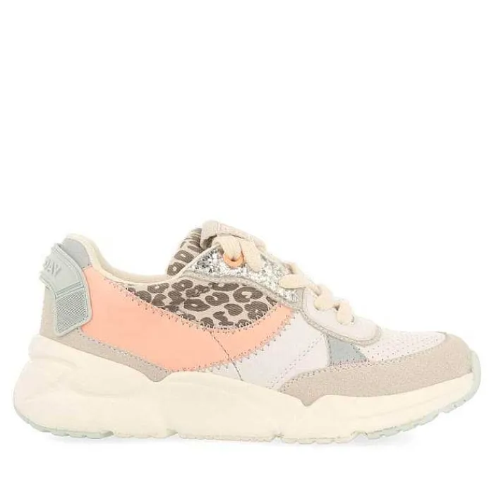 Gioseppo Niñas |Zapatillas<Deportivas De Nina Gigny Blancas Con Estampado De Leopardo
