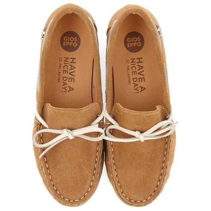 Gioseppo Niños |Zapatillas<Mocasin Piel Estilo Nautico Color Arena Para Nino Y Nina Asbury