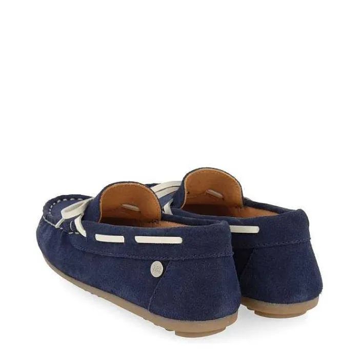 Gioseppo Niños |Zapatillas<Mocasin Piel Estilo Nautico Azul Marino Para Nino Y Nina Asbury