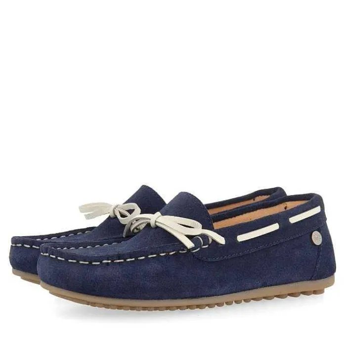 Gioseppo Niños |Zapatillas<Mocasin Piel Estilo Nautico Azul Marino Para Nino Y Nina Asbury