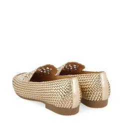 Gioseppo Bailarinas<Mocasines De Piel Tejida Color Platino Con Detalle Bicolor Para Mujer Raddusa