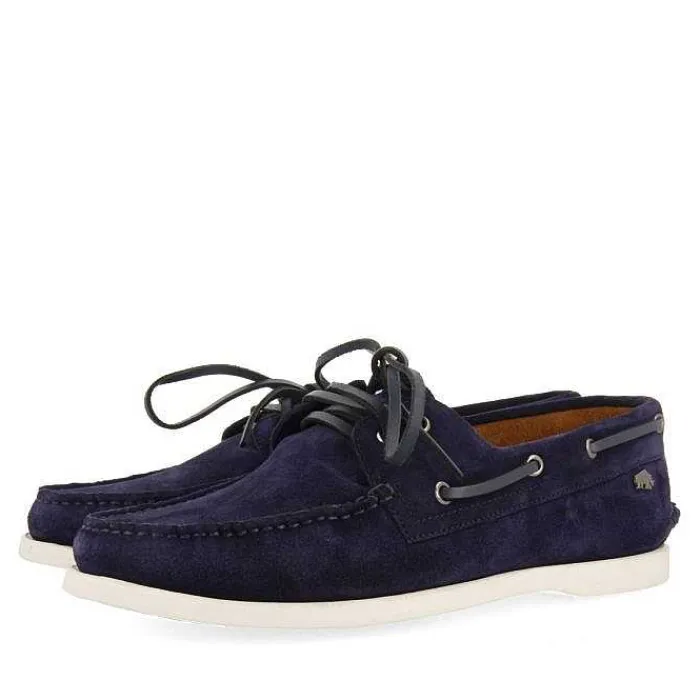 Gioseppo Mocasines<Mocasines Estilo Nautico De Piel Azul Marino Truno