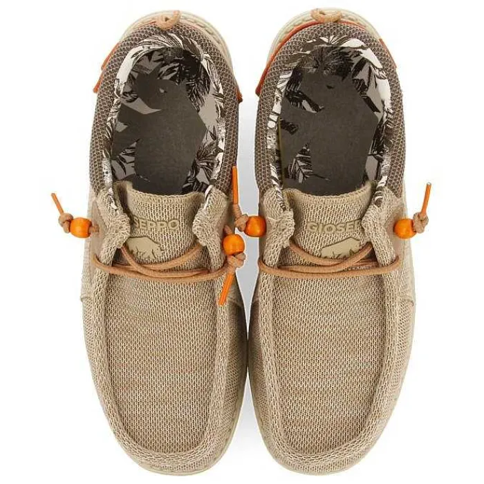 Gioseppo Mocasines<Mocasines Estilo Wallabees Beige Con Accesos En Naranja Para Hombre Treilles