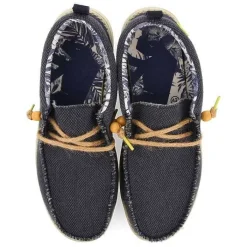 Gioseppo Mocasines<Mocasines Estilo Wallabees De Lona Y Yute Azul Marino Vernonia