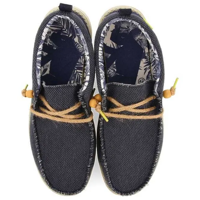 Gioseppo Mocasines<Mocasines Estilo Wallabees De Lona Y Yute Azul Marino Vernonia