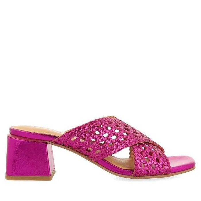 Gioseppo Sandalias Tacon<Sandalias Abiertas Fucsia Con Detalles Trenzados Para Mujer Clarcona