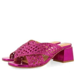 Gioseppo Sandalias Tacon<Sandalias Abiertas Fucsia Con Detalles Trenzados Para Mujer Clarcona